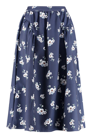 Printed midi skirt-0